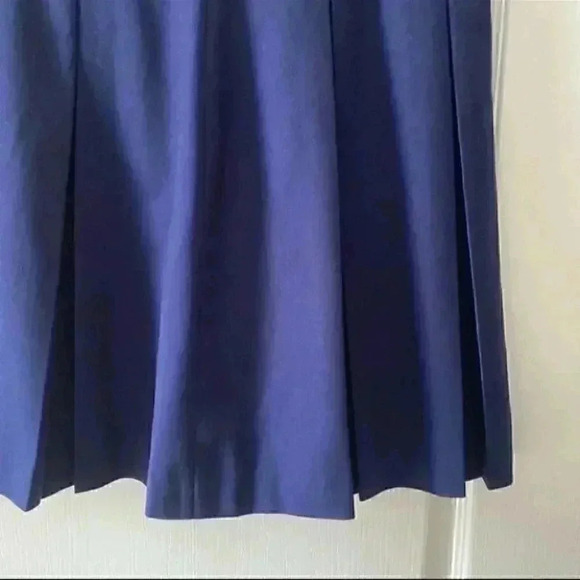 Tommy Hilfiger Pleated A-Line Mini Skirt Tennis Prep Kilt Navy Blue Size 10 - Picture 8 of 15